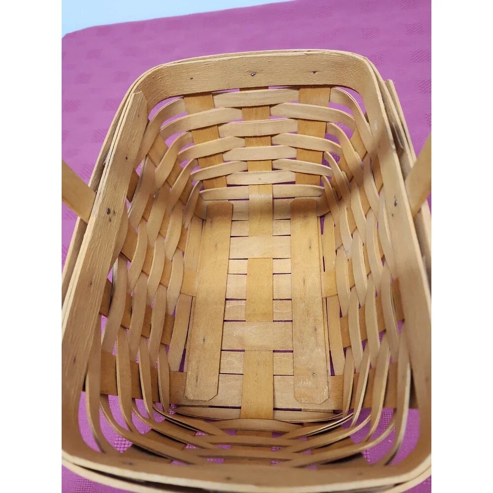 Vintage Longaberger Small Market Basket 11